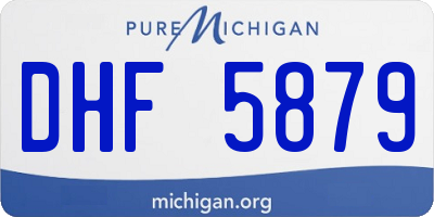 MI license plate DHF5879