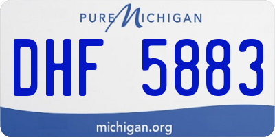 MI license plate DHF5883