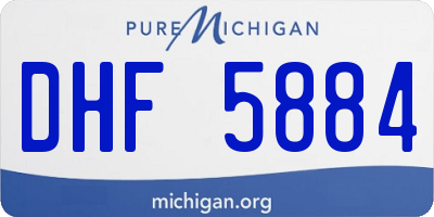 MI license plate DHF5884