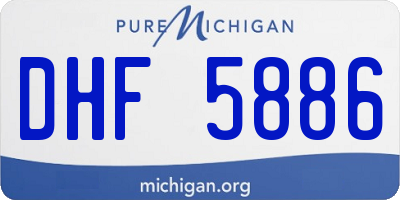 MI license plate DHF5886