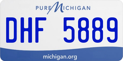 MI license plate DHF5889
