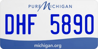 MI license plate DHF5890