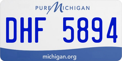 MI license plate DHF5894