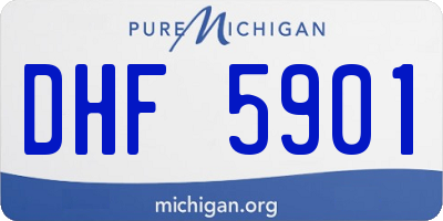 MI license plate DHF5901