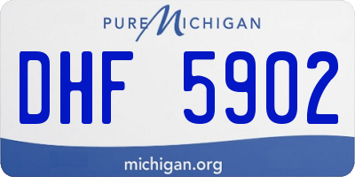 MI license plate DHF5902