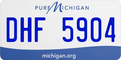 MI license plate DHF5904