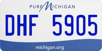 MI license plate DHF5905