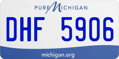 MI license plate DHF5906