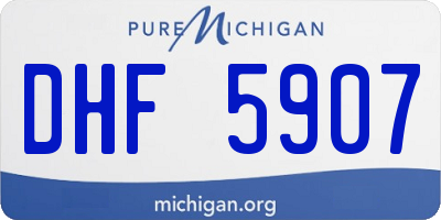 MI license plate DHF5907