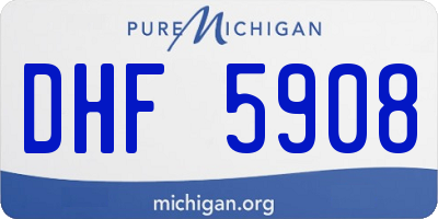 MI license plate DHF5908
