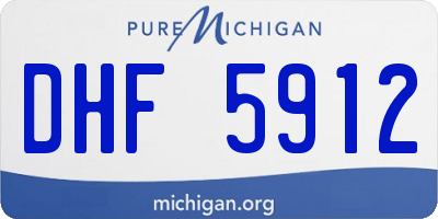 MI license plate DHF5912