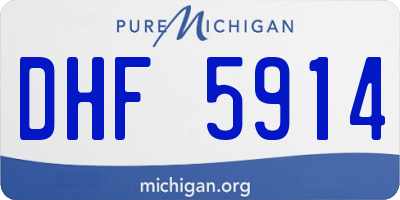 MI license plate DHF5914