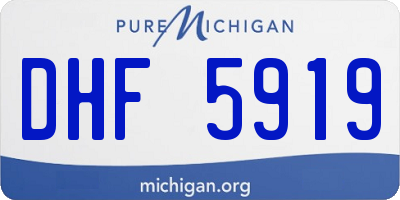 MI license plate DHF5919