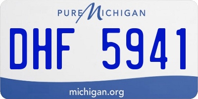 MI license plate DHF5941
