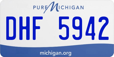 MI license plate DHF5942