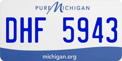 MI license plate DHF5943