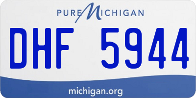 MI license plate DHF5944