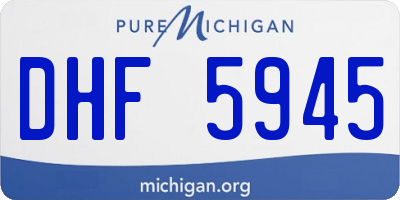 MI license plate DHF5945