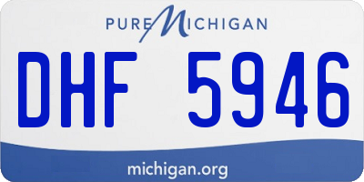 MI license plate DHF5946