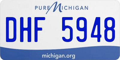 MI license plate DHF5948