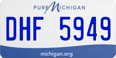 MI license plate DHF5949