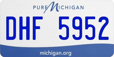 MI license plate DHF5952
