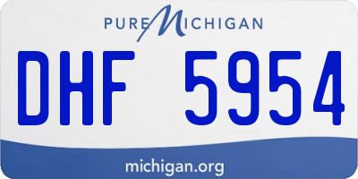 MI license plate DHF5954