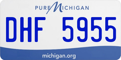 MI license plate DHF5955