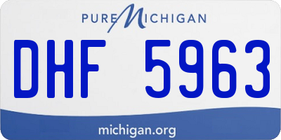 MI license plate DHF5963