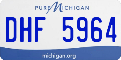 MI license plate DHF5964