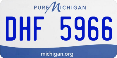 MI license plate DHF5966