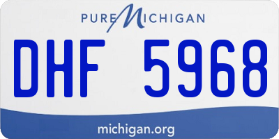 MI license plate DHF5968
