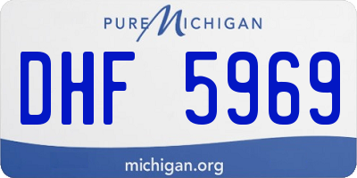 MI license plate DHF5969