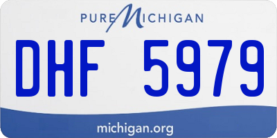 MI license plate DHF5979