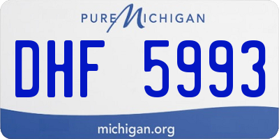 MI license plate DHF5993