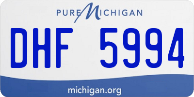 MI license plate DHF5994