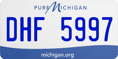 MI license plate DHF5997
