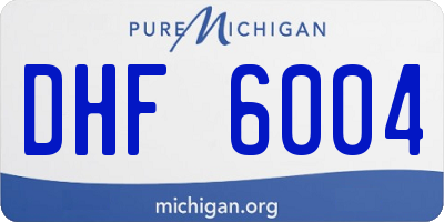 MI license plate DHF6004