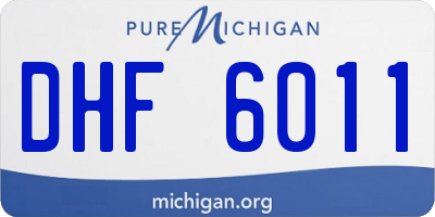MI license plate DHF6011