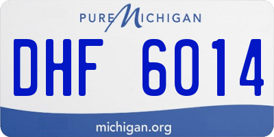 MI license plate DHF6014