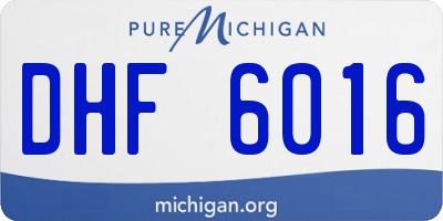 MI license plate DHF6016