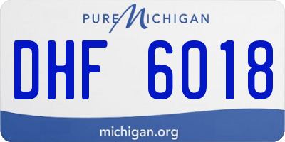 MI license plate DHF6018
