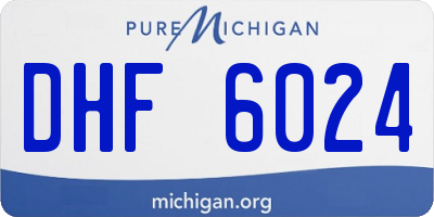 MI license plate DHF6024