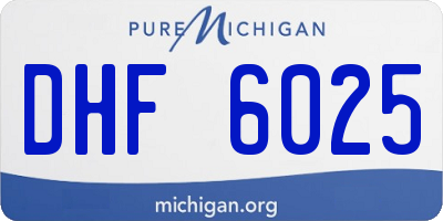 MI license plate DHF6025