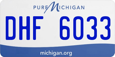 MI license plate DHF6033