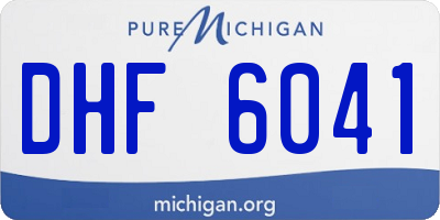 MI license plate DHF6041
