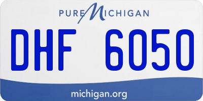 MI license plate DHF6050