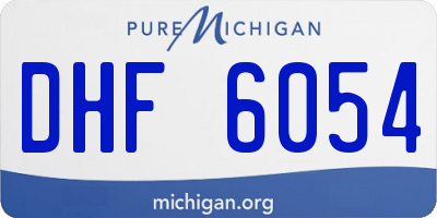 MI license plate DHF6054