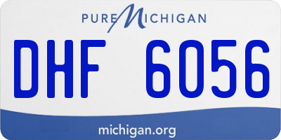MI license plate DHF6056