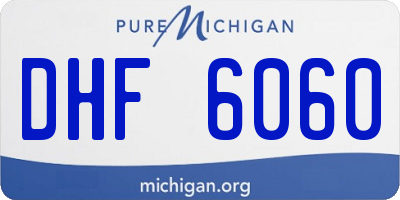 MI license plate DHF6060